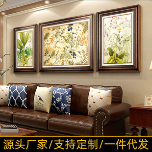 American-style entrance foyer hanging paintings, modern art, European-style vertical corridor and passageway decorative paintings, grand murals, large size pic 7