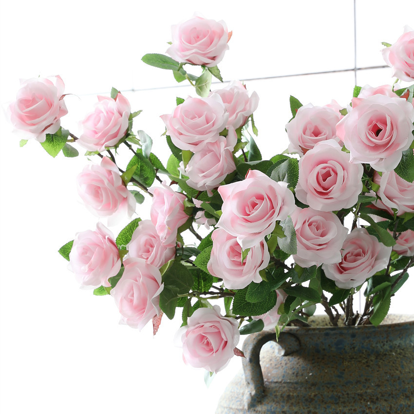 Artificial flowers: 7 roses, artificial flowers, home decoration, wedding decoration, landscaping, flower art, silk flowers, roses pic 1