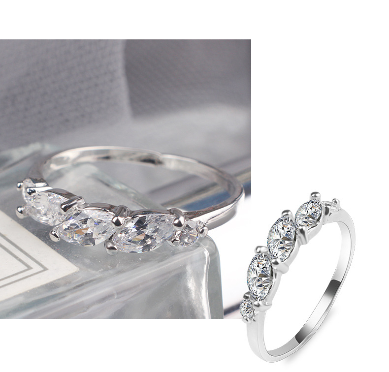 戒指食指银戒指女 潮人情侣甜美锆石指环批发厂家直销礼品戒指详情5