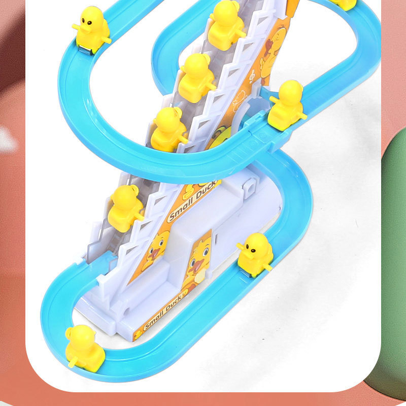 儿童小鸭子爬楼梯益智轨道小黄鸭滑滑梯灯光音乐玩具男孩女孩宝宝详情11