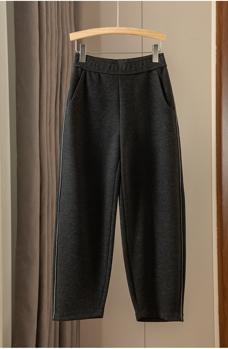 如果醋酸休闲裤女秋冬加厚美拉德宽松现货针织小个子镰刀裤23121详情15