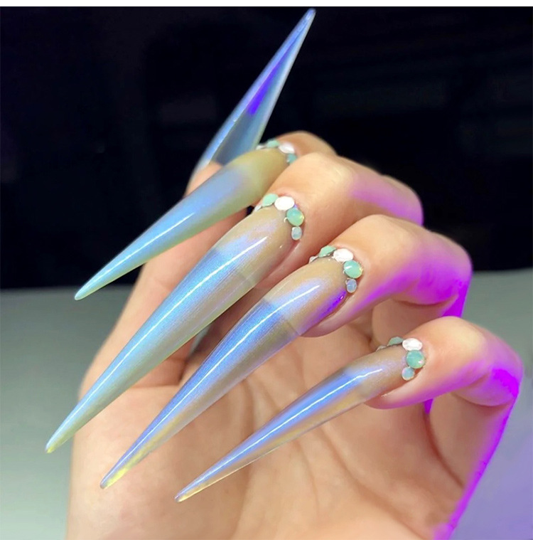 Transfronterizo nuevo estilo de arte de salón extendido nails falsos 120pcs wearable nails acabados wholesale wearable nails práctica nails nails pic 4
