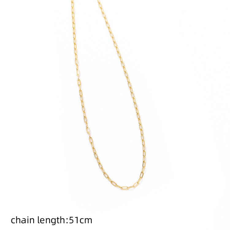 Niche design, personalized titanium steel necklace, collarbone chain, cold female style, golden DIY accessory, bare chain, hanging accessory pic 10