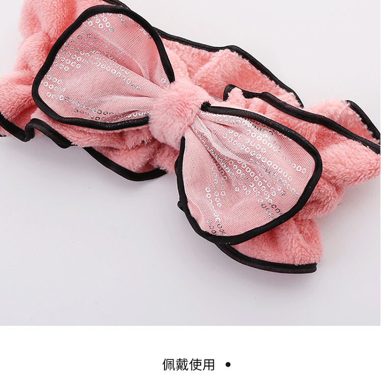 Internet-famous bow girl headband, female rabbit ear headband, cute cartoon face wash hair tie, Korean version headwear pic 7