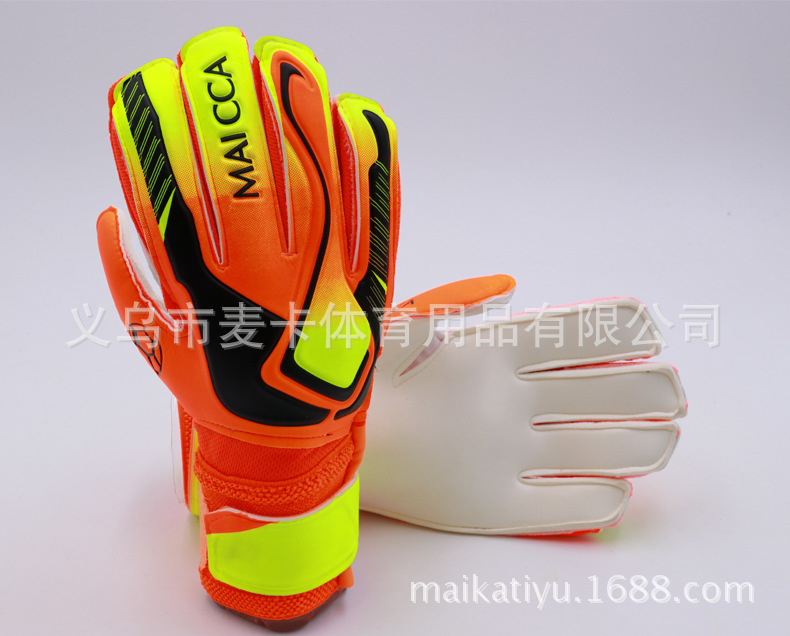 足球守门员龙门门将手套 加厚耐磨防滑守门员手套 带护指乳胶手套详情8