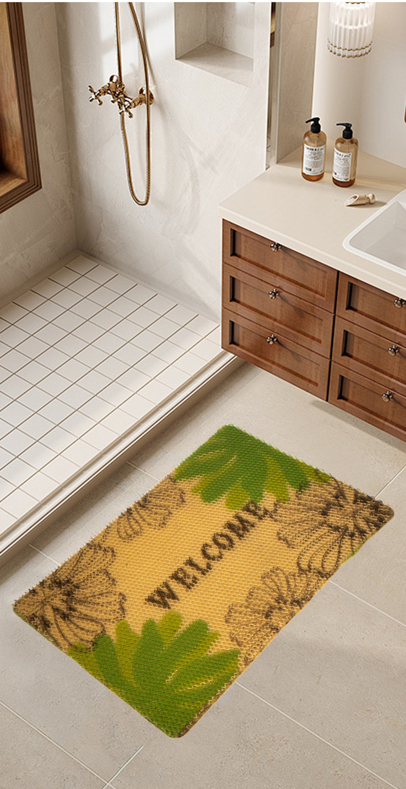 Fresh and clean silk loop printed carpet for the entrance door foyer, American-style entrance floor mat, anti-slip foot mat for the bathroom and toilet pic 11