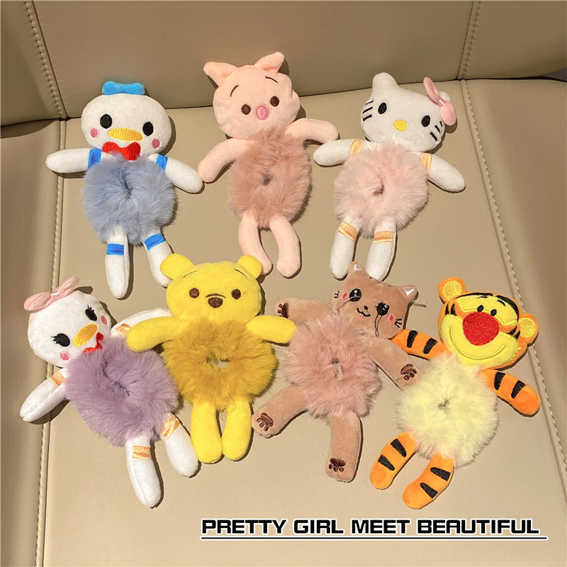 2023新款秋冬毛绒后脑勺发抓夹 网红毛绒可爱优雅鲨鱼夹发夹头饰详情5