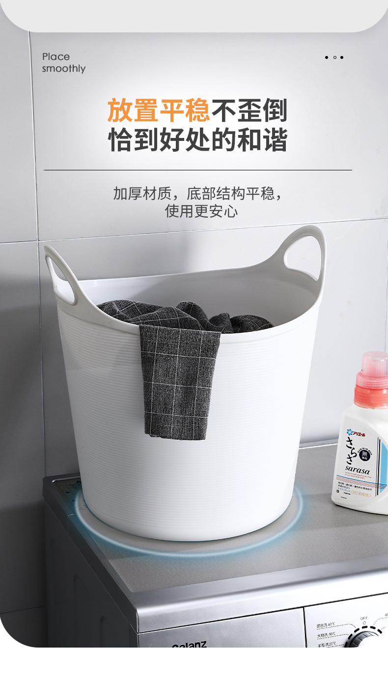 Household portable plastic dirty clothes basket, dirty clothes sorting and storage basket, toy basket, clothes laundry bucket pic 7
