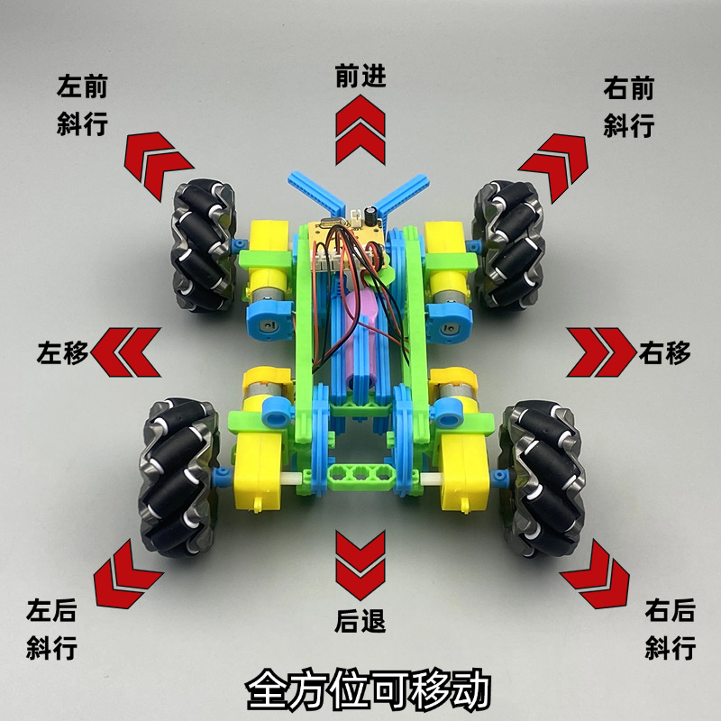Irritable Cricket Small Craft Assembly Model building block racing car DIY Maker student training Four-wheel drive remote control car pic 3