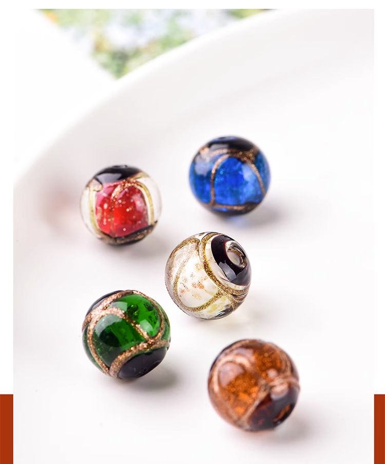 Xianghui Liuli scattered beads, Zibo Boshan handmade bracelets and chains, ancient method gold wire string beads wholesale bead jewelry accessories pic 5