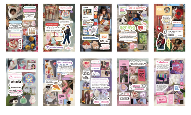 语闲切模贴纸书 漫游未完结系列 盐系古早风素材手帐谷子咕卡拼贴详情25