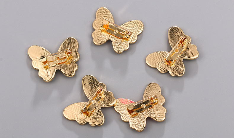 韩版滴油小蝴蝶服装胸针 时尚昆虫胸花 简约气质动物别针配饰品详情8