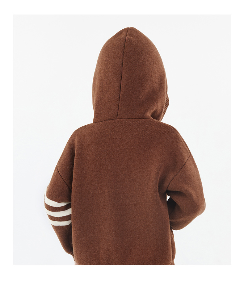 冬季男童一体绒连帽开衫新款男孩韩版加绒加厚毛衣A类棉防风外套详情12