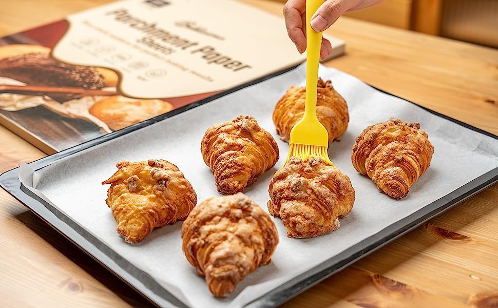 跨境英文袋装 烤盘纸25*30cm本白色一次性烘焙垫30pcs详情5