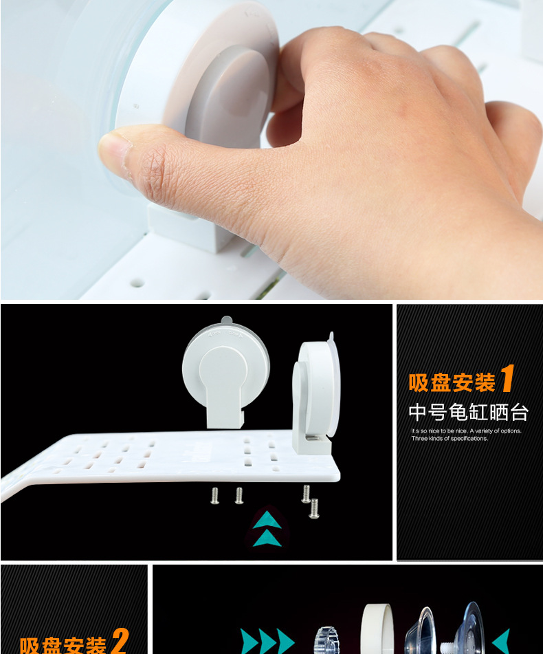 Glass aquarium turtle tank with balcony, small and medium-sized goldfish tank, water and land tank, ecological fish tank manufacturer wholesale pic 13