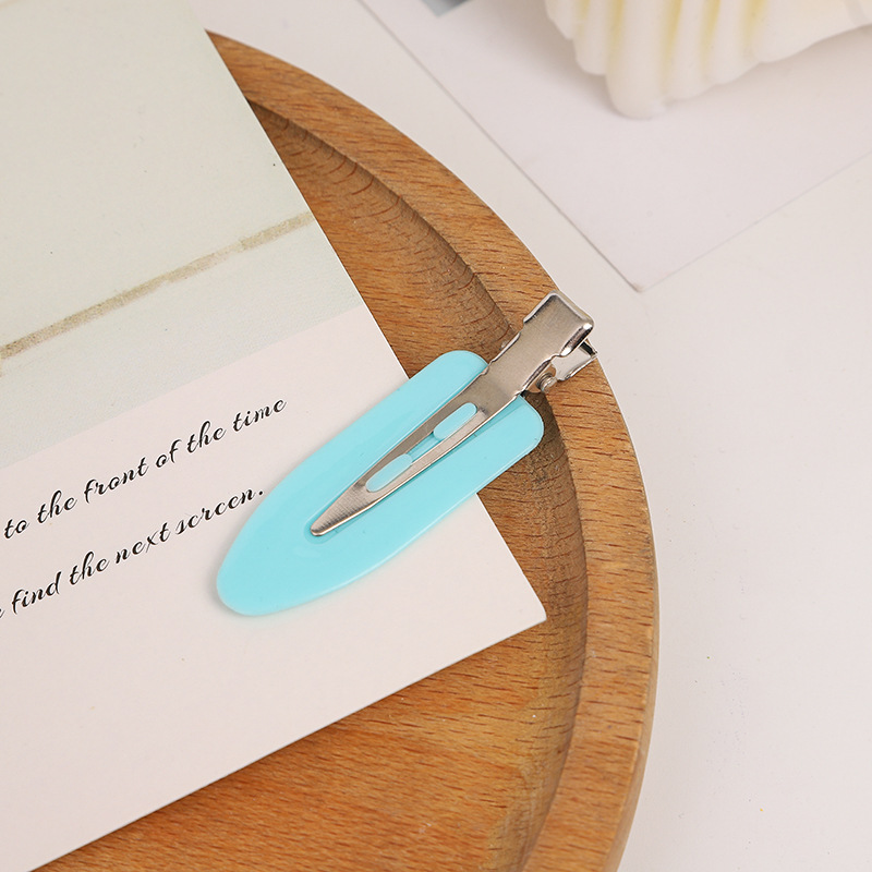 爆款甜美网红糖果色透明无痕发夹超闪充粉冲浪板发卡刘海碎发边夹详情17