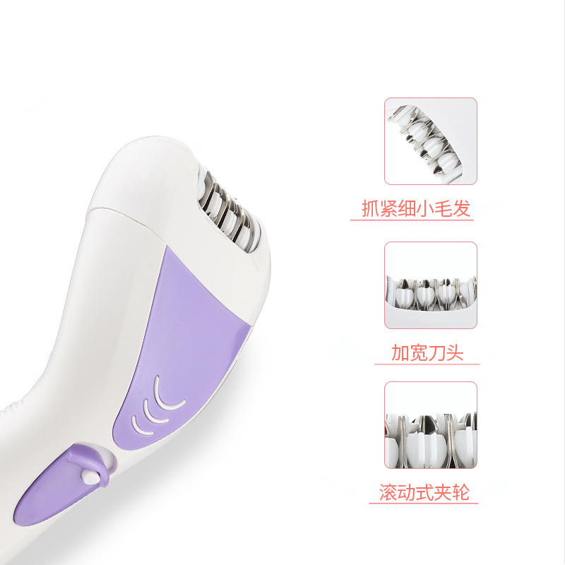跨境热销4合1多功能脱毛器全身水洗女士剃毛器不伤肤除毛器磨皮器NIKAI详情6