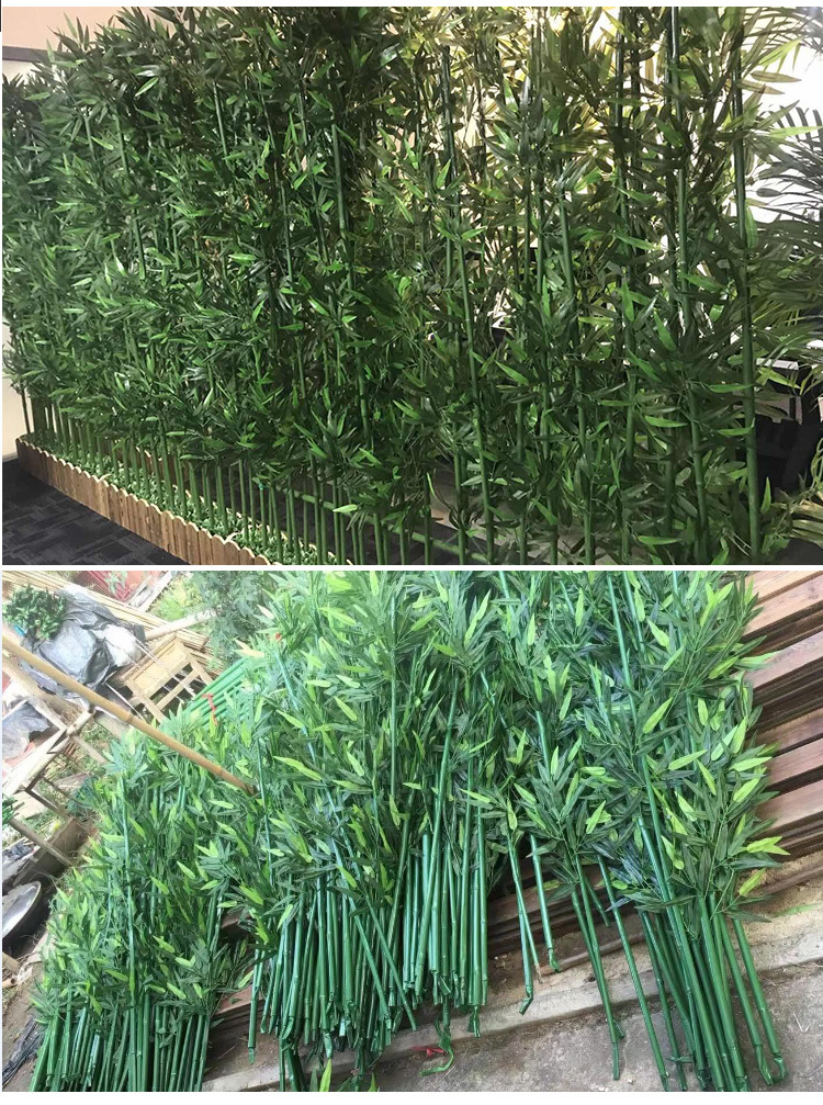 仿真竹子室内装饰加密塑料假竹子隔断屏风室外人造竹仿真植物造景详情12