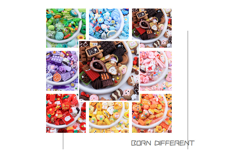 外贸高货色系配件 diy奶油胶自制手机壳水杯贴发夹饰品树脂材料详情23