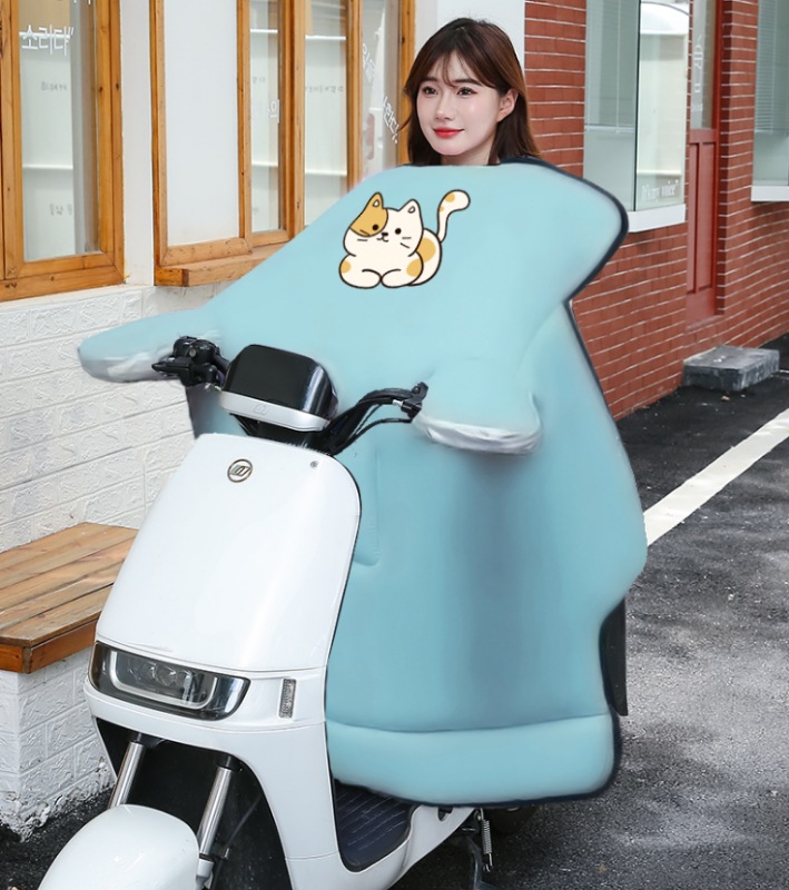 冬季新款电瓶车挡风被加厚保暖三轮车防风被简约骑行侧翼挡风套详情14