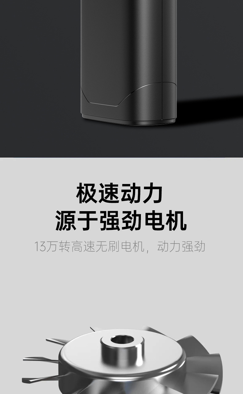 几寻 新款X5暴力户外手持迷你大风力高速涡轮风扇工业排风通风器野营便携吹风机详情4