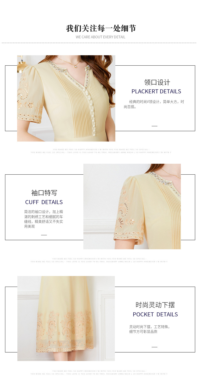 深圳高档网纱大码连衣裙夏季短袖中年女士新款宴会礼服妈妈装批发详情7