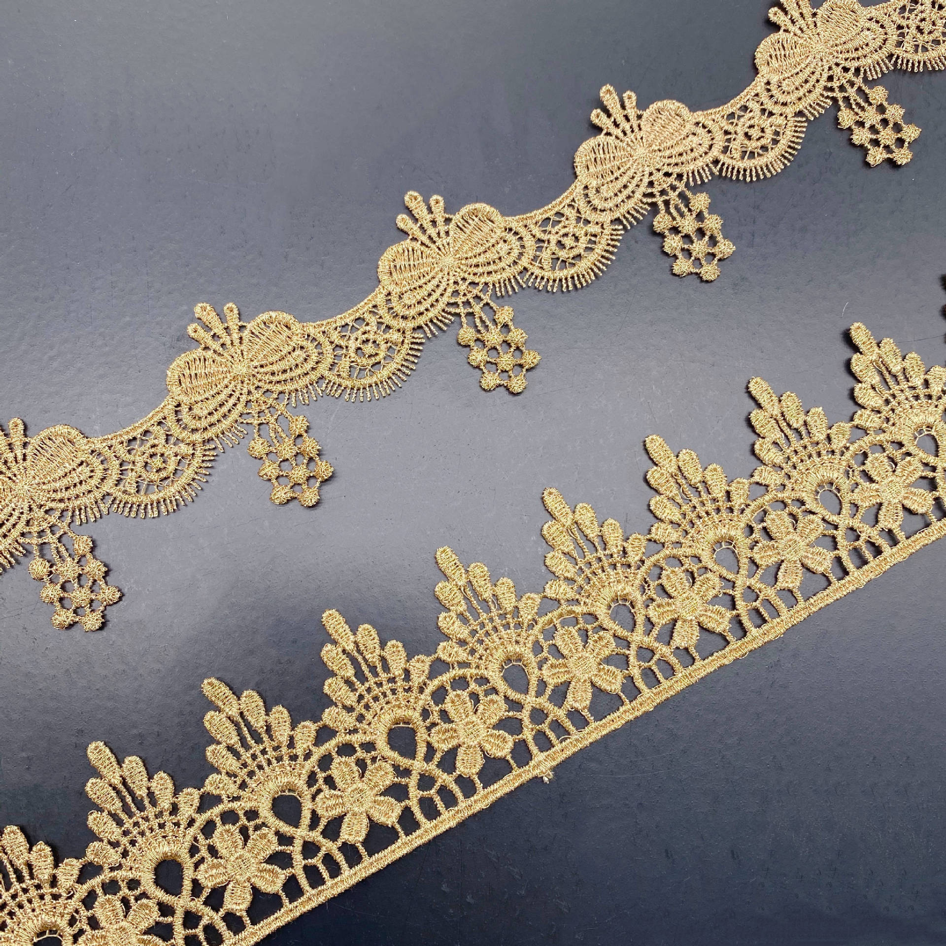 Water-soluble gold thread lace Lolita dress, classic rose gold skirt hem accessories, clothing accessories, lace lace pic 16