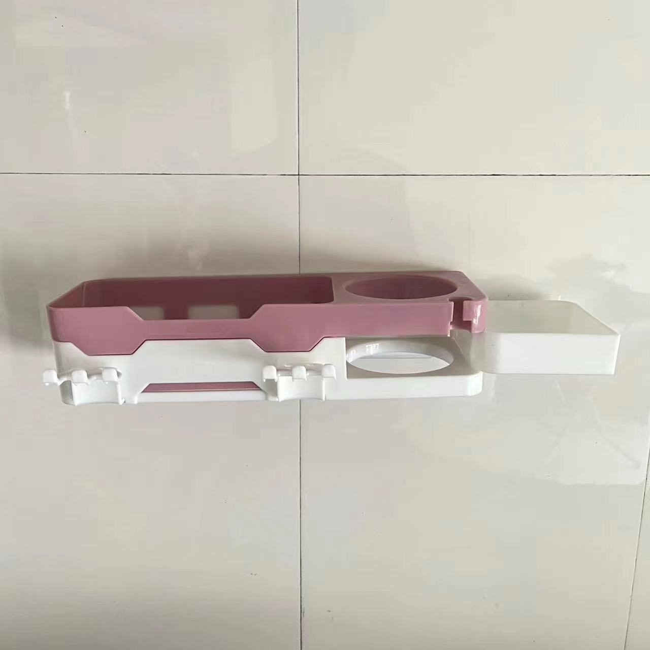 Rotary multi-functional storage rack, bathroom and kitchen storage, washbasin, bathroom toothbrush and hair dryer rack, no need for drilling pic 15