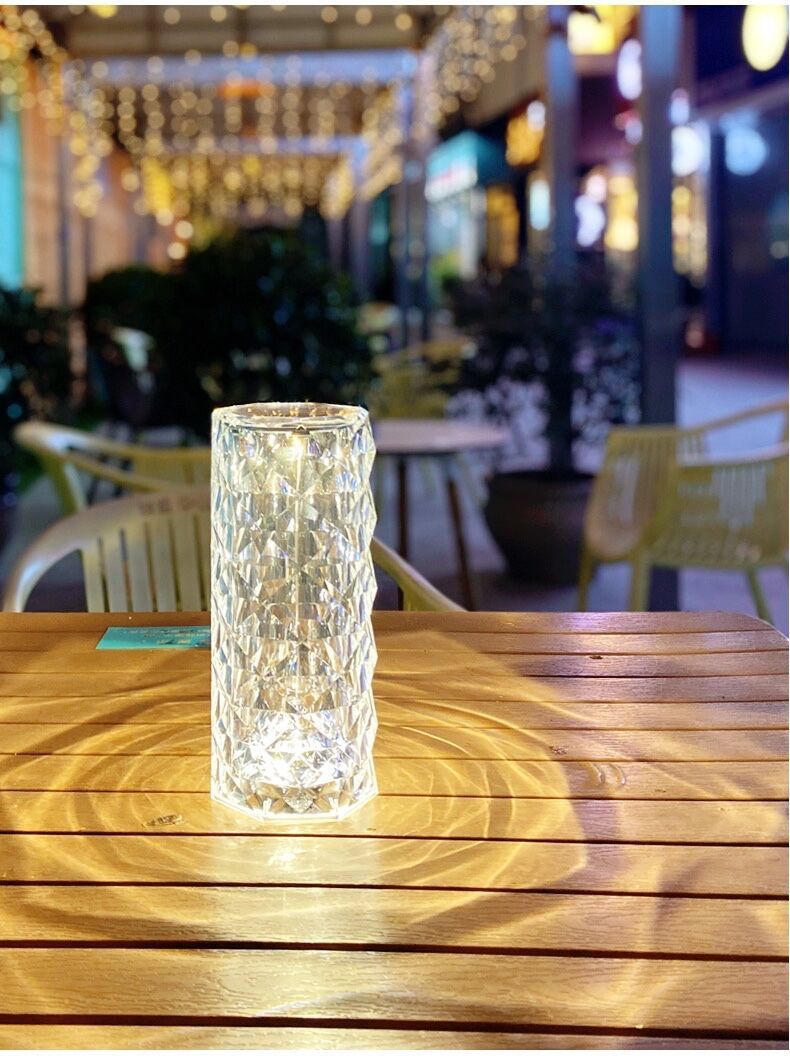 西班牙水晶台灯 网红氛围玫瑰灯北欧创意小夜灯 床头装饰钻石台灯详情10