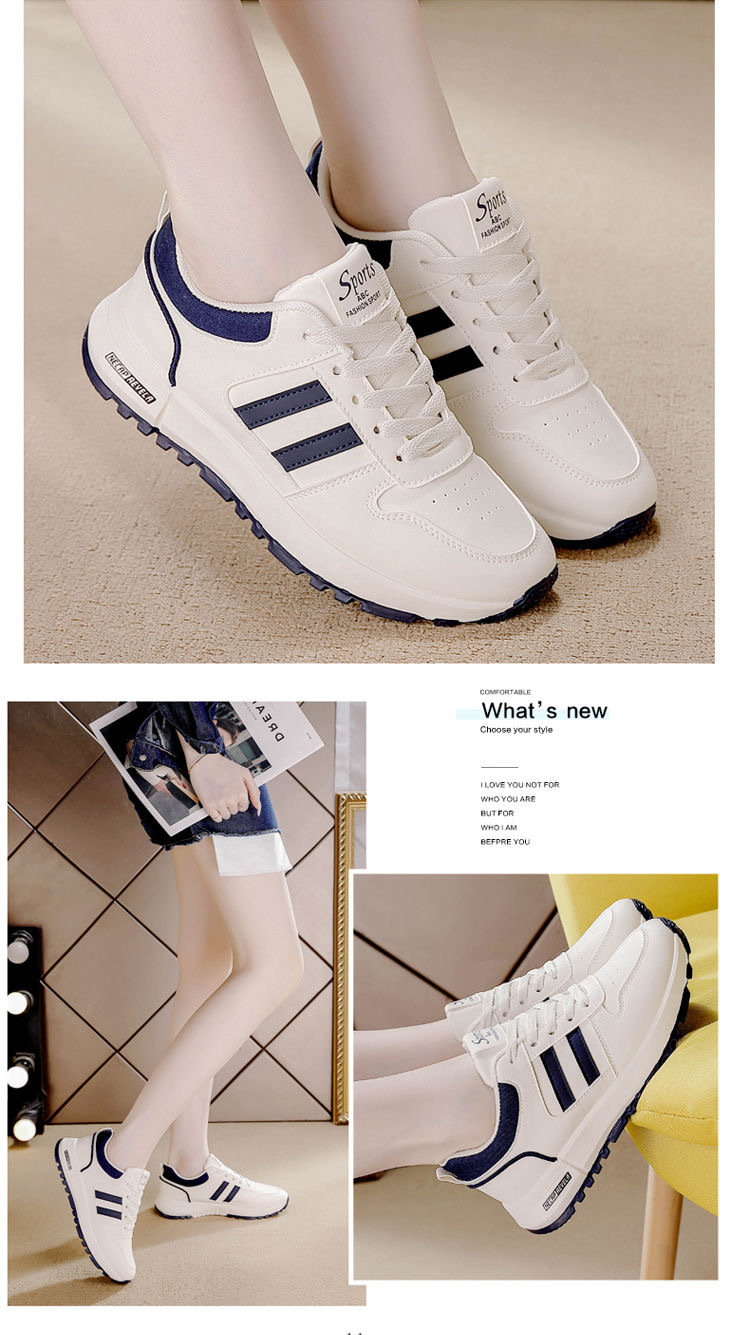 运动鞋女ins皮面百搭2024秋季新款厚底防滑轻便爆款阿甘鞋女5115详情4