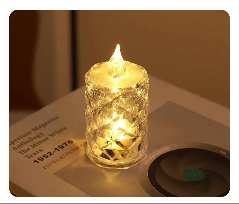 ins风仿真电子蜡烛灯氛围灯卧室床头浪漫装饰灯小夜灯 厂家直销详情7