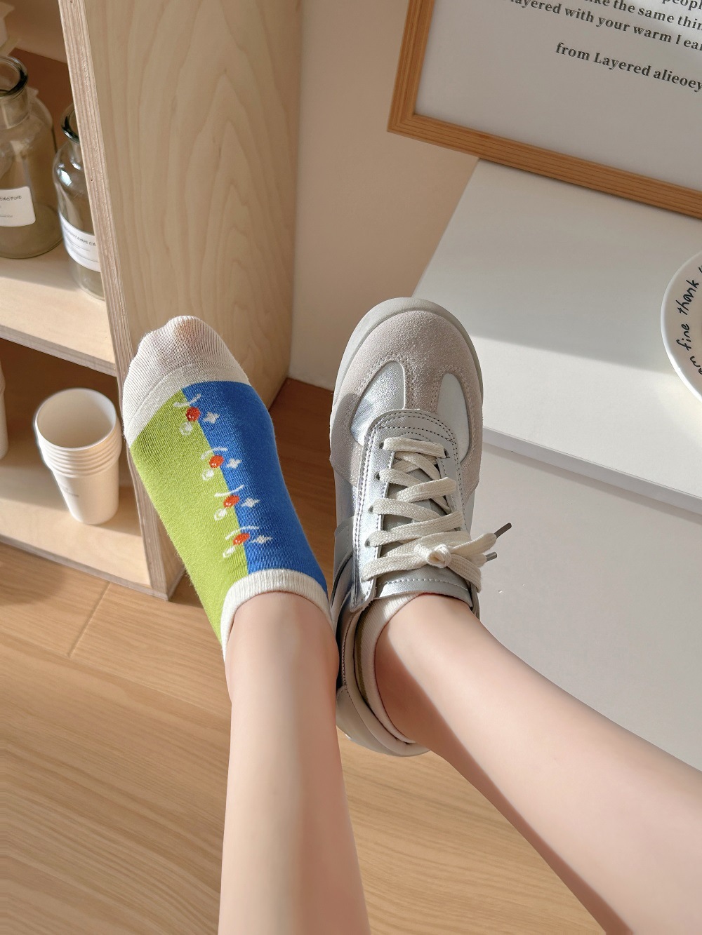 Quirky clown boat socks for women spring and summer, thin, low-top, shallow-mouth short socks, cotton boneless socks, wholesale of Zhuji socks pic 22