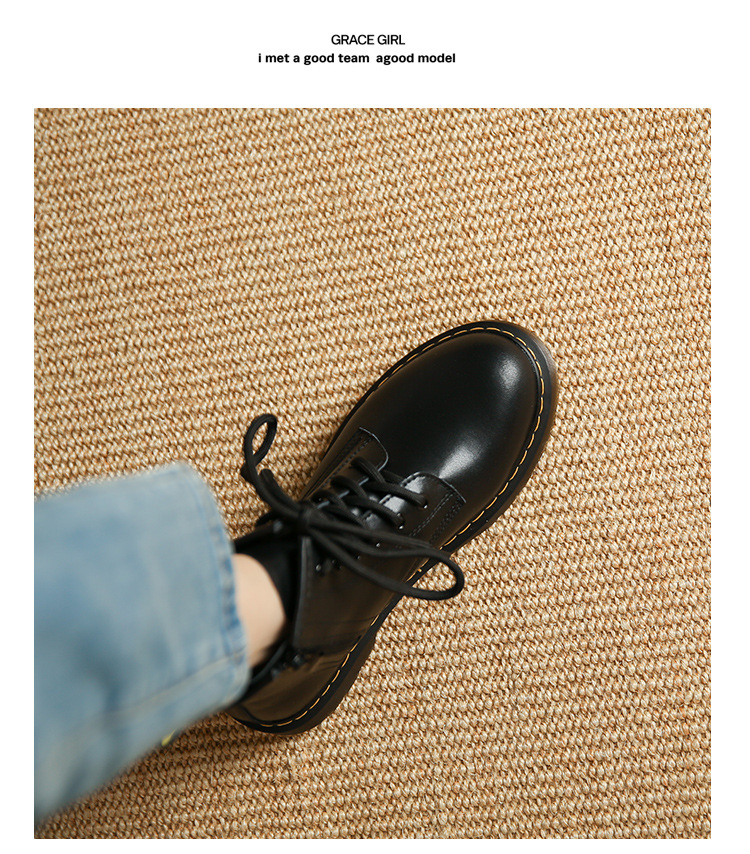 真皮马丁靴女新款秋冬季复古经典英伦风小短靴百搭休闲厚底单靴子详情22