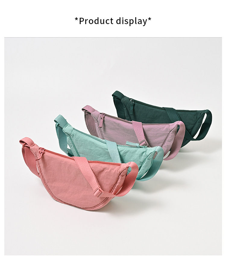 斜挎包女新款单肩包学生女包休闲包运动小包夏季帆布包日系饺子包详情5