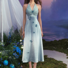 In-stock [Drunken Qiongfang] New Chinese-style gilded horse Face dress for Autumn and Winter, retro high-waisted half-body style pic 5