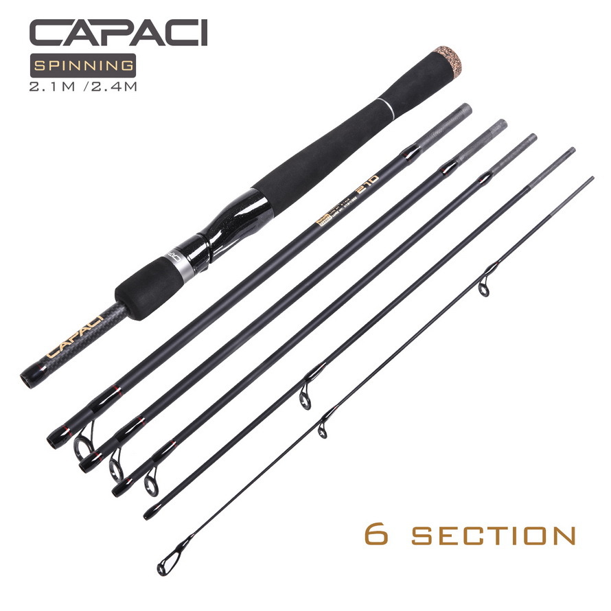 28040 CAPACI [Multi-Section Super Short-circuit Sub-Rod] 2.1/2.4m M Straight handle Sea Bass Fishing Rod 67 pic 1