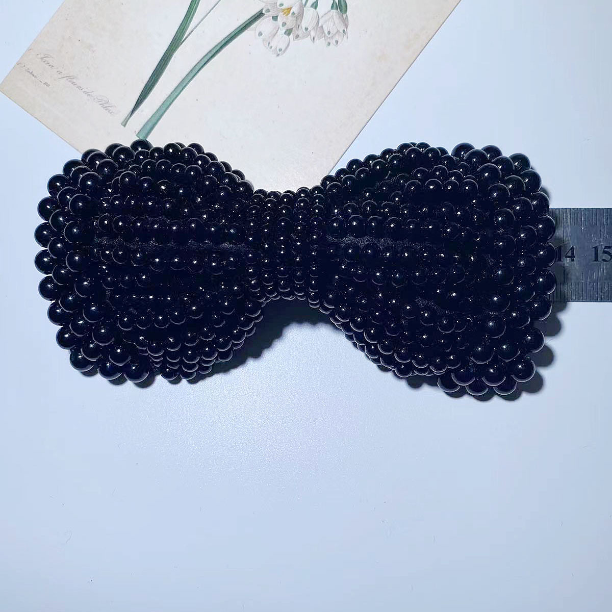 韩版珍珠蝴蝶结手工串珠配件发夹边夹发箍配件包包鞋帽服配件批发详情9