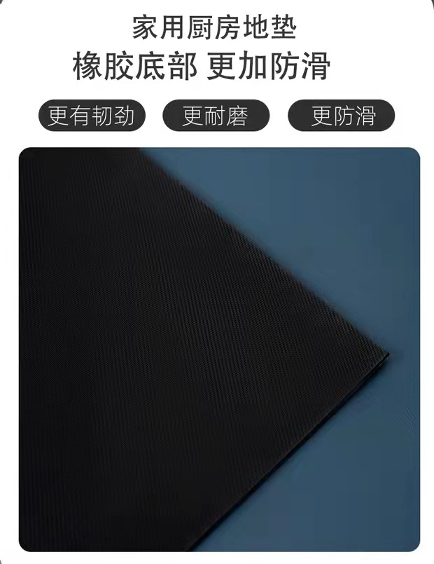 French light luxury leather washable carpet, cut-out for home use, kitchen dirt-resistant floor mat, sketch printed pvc floor mat pic 1