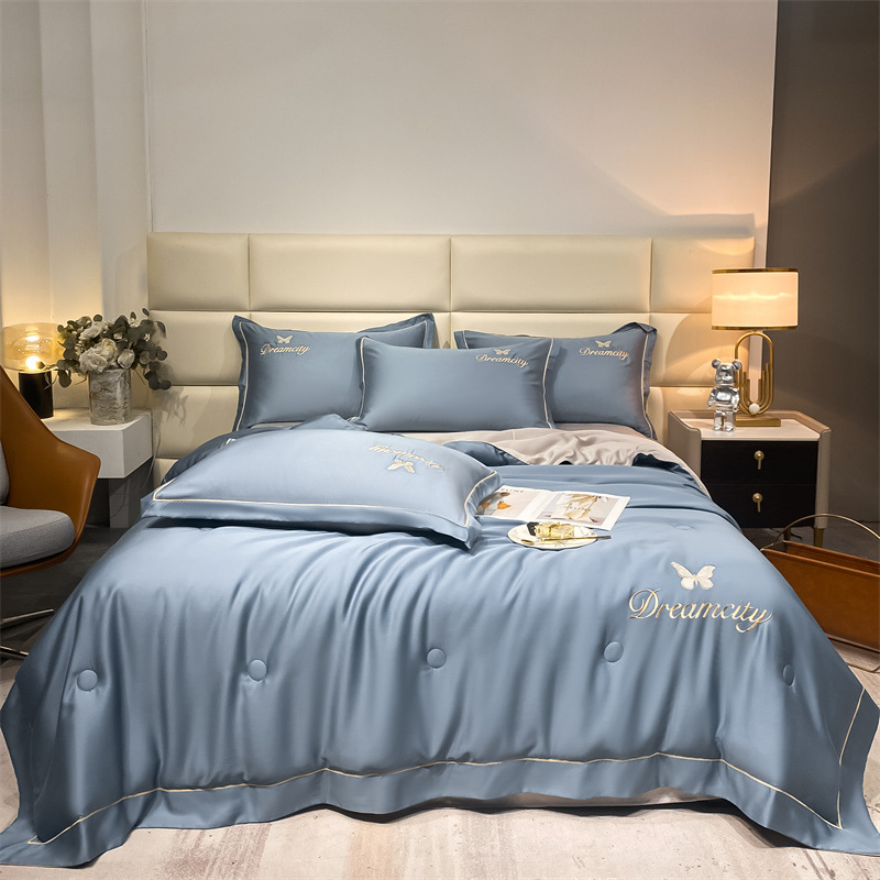 Small floral cotton summer quilt, summer cooling quilt, air conditioner quilt, summer pure cotton all-cotton quilt set, household washable pic 32