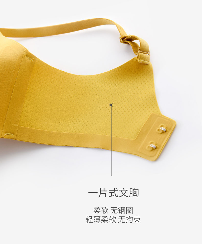 Spring and summer new one-piece seamless lingerie for women, breathable, lace-tightening, small breast, gathering latex, no underwire bra pic 3