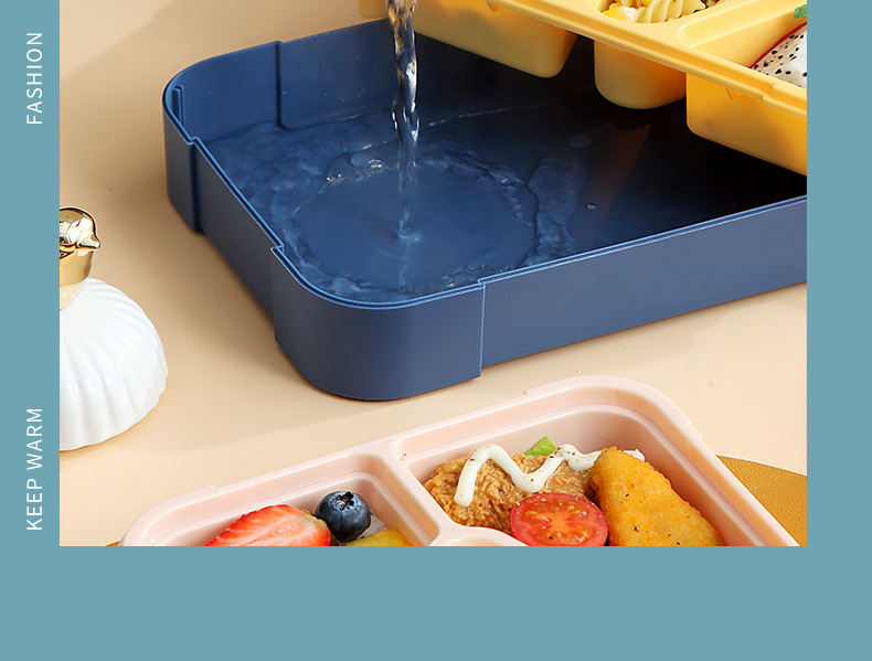 INS风塑料饭盒食品级可微波 学生带饭午餐盒上班族食堂便当保鲜盒详情8