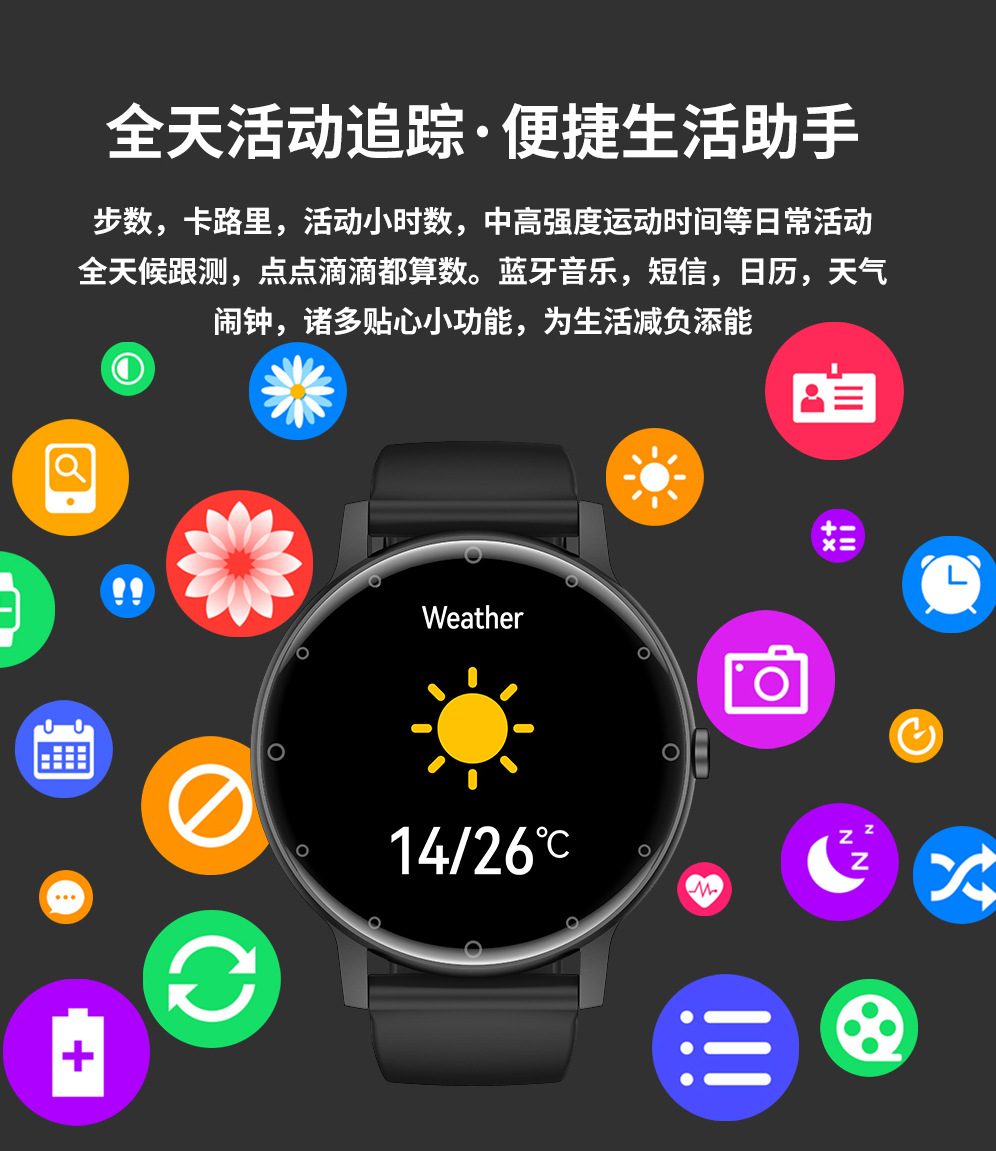 智能手表华强北S88智能手环睡眠心率血糖监测蓝牙男士运动手表详情12