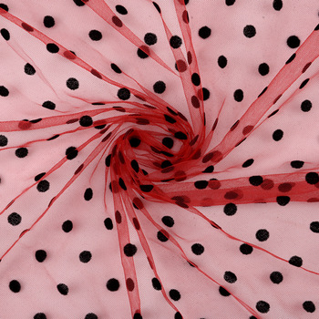 国潮厂家供应 胶浆胶印小雏菊网眼布网纱 裙纱童装舞台服装面料辅料详情6