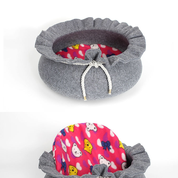 Wholesale manufacturer, wholesale cat beds, dog beds, pet beds, felt, pet beds, four-season fashionable wool felt for warmth pic 7