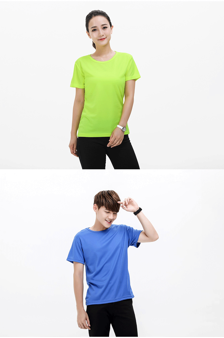 速干工作服短袖t恤夏季广告衫体恤户外运动亲子款圆领T恤定制印花详情16