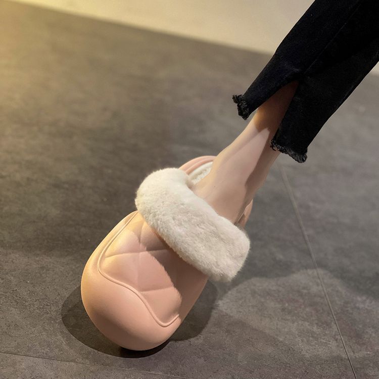 软底包头棉拖鞋女外穿2023年秋季新款踩屎感厚底可爱保暖拖鞋批发详情13