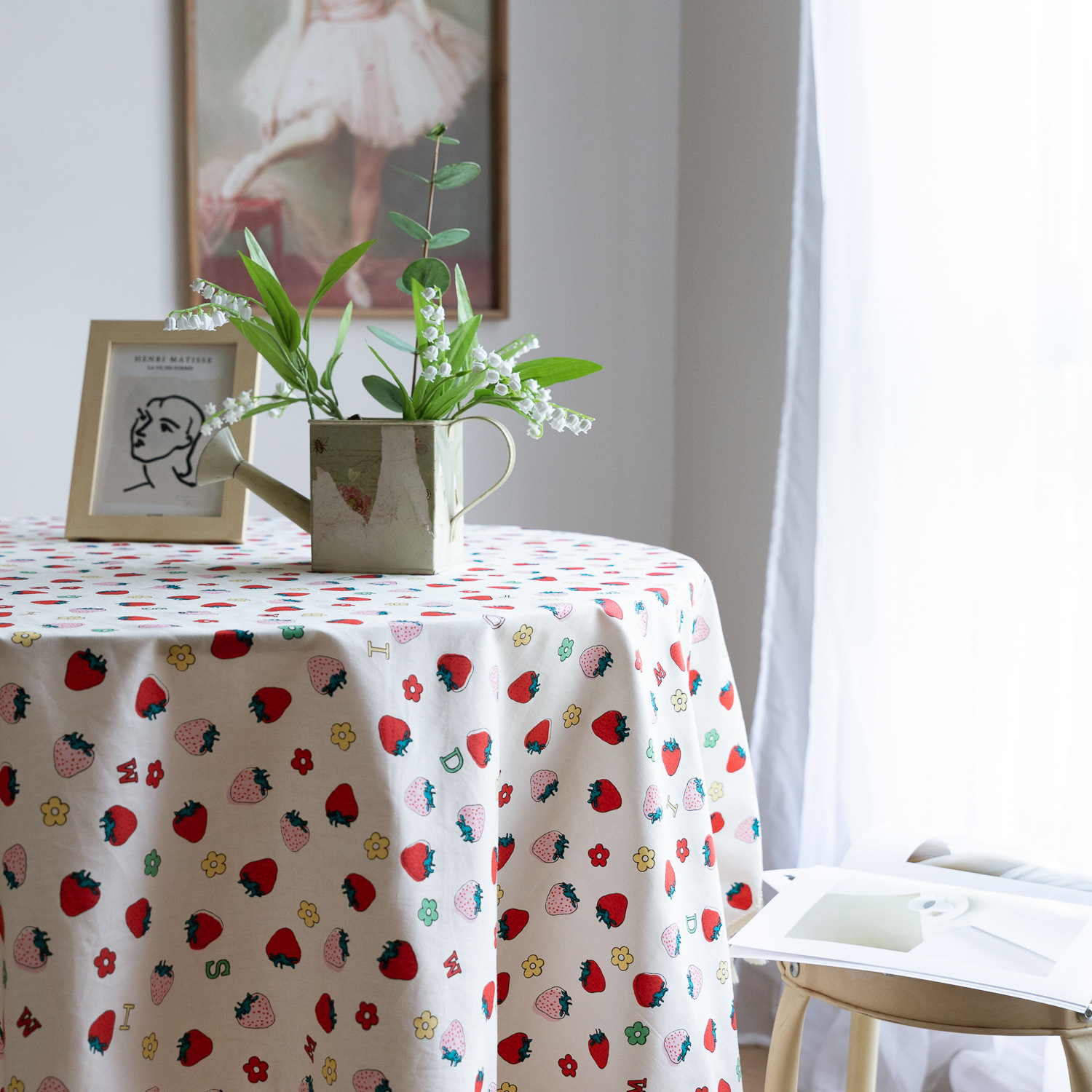 Tablecloths, fresh and simple tablecloths, country-style strawberry table MATS, table covers, Japan, South Korea, Taiwan, Hong Kong, foreign trade pic 7