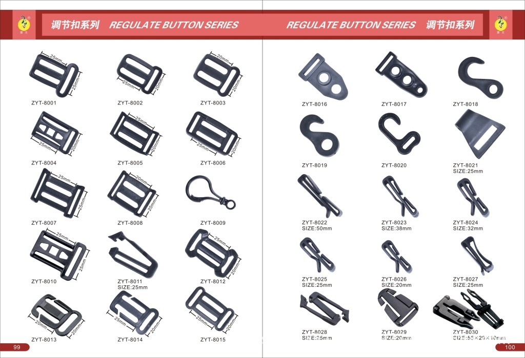 Direct sales from a 20-year-old manufacturer of plastic electroplated wall clock rope buckles, ABS rope buckles, spring buckles and nylon wire threading buckles pic 23