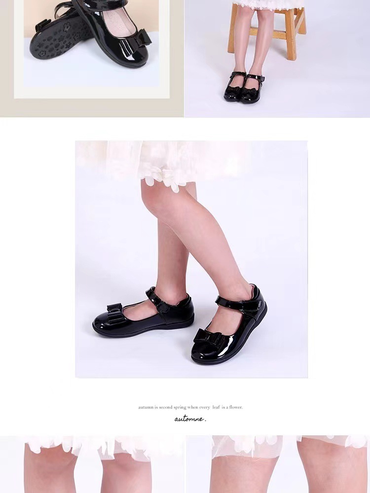 女童黑色皮鞋儿童白色软底公主鞋夏季女宝真皮演出舞台鞋学生童鞋详情16