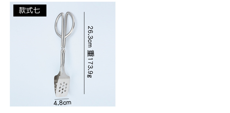 Stainless steel thickened kitchen steak tongs, hotel restaurant buffet tongs, barbecue tongs, salad tongs, food tongs pic 7